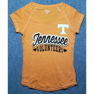 Campus Lifestyle T-Shirt Womens M Orange Tennessee Volunteers V-Neck Cotton